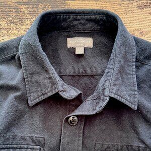 LL Bean Signature Mens LR Black Slim Fit Chamois Long Sleeve